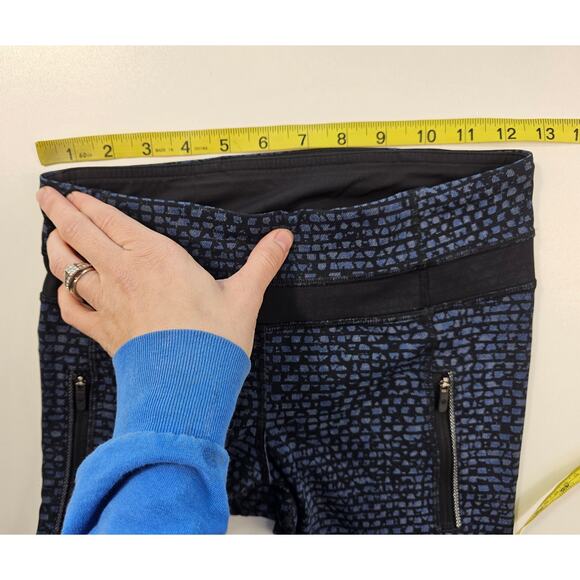 Lululemon Inspire Tight II Shatter Weave Desert Teal Alberta Lake / Black sz 4 - Picture 10 of 12